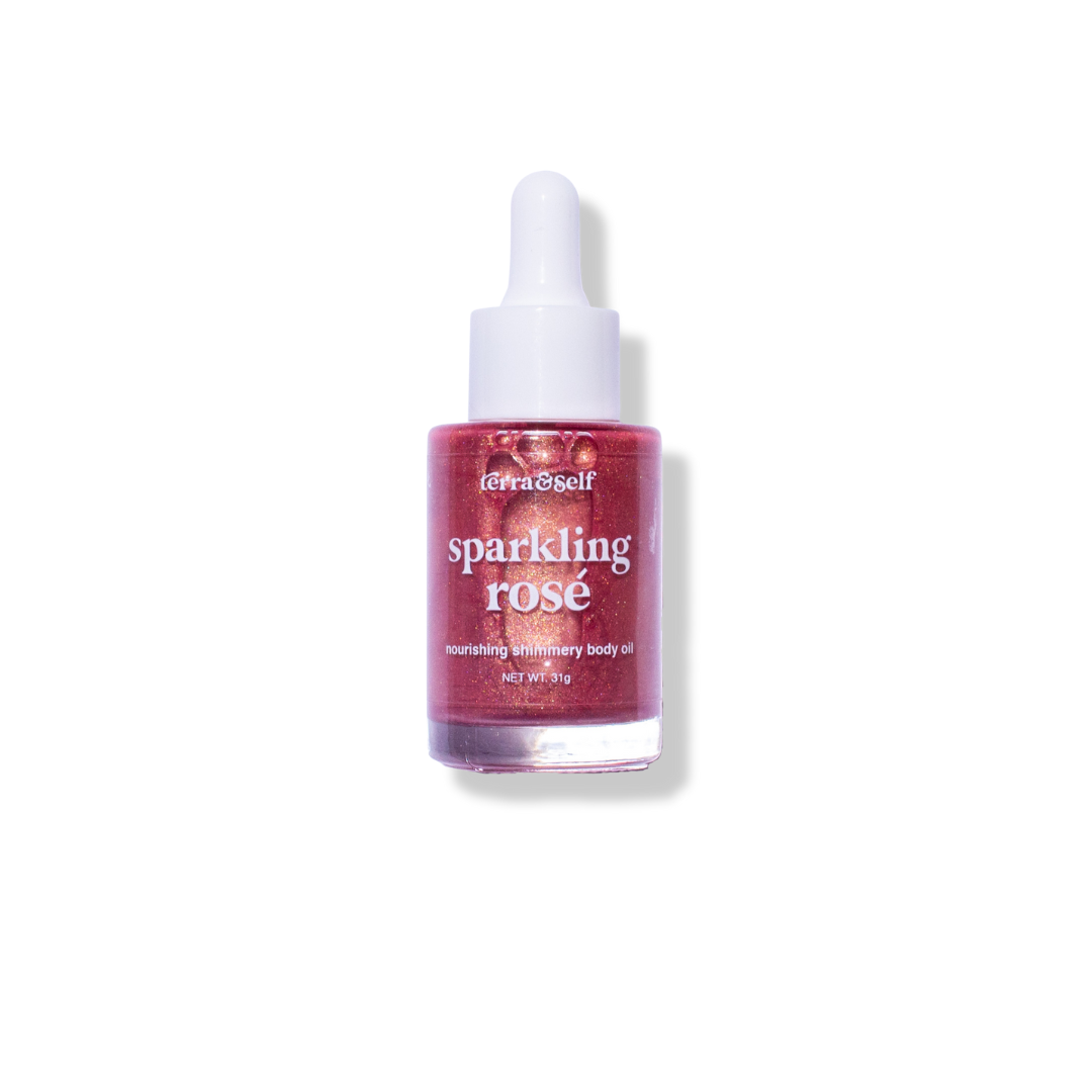 Mini Sparkling Rosé Body Glow Oil with Argan & Green Tea