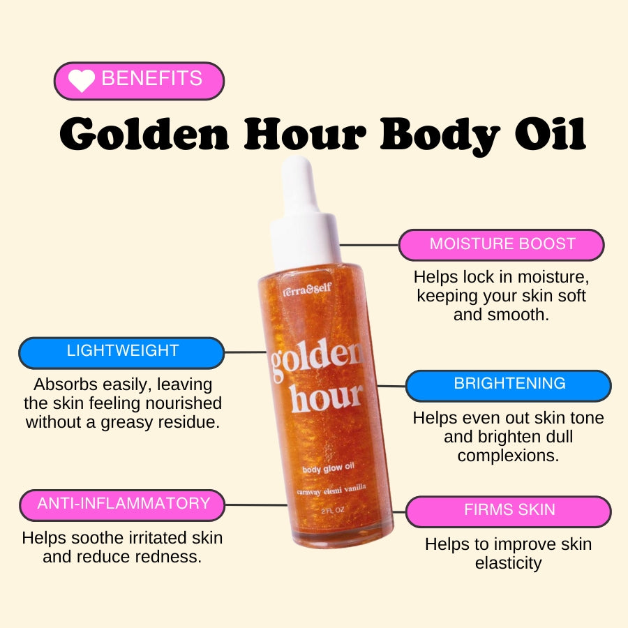 Golden Hour Body Glow Oil with Argan & Green Tea