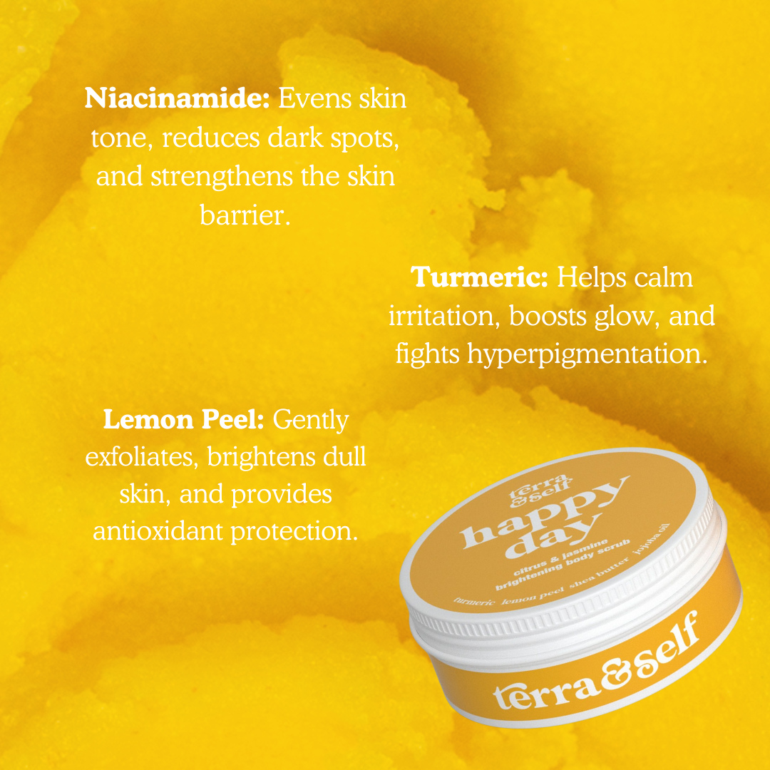 Happy Day Brightening Body Scrub with Niacinamide & Turmeric