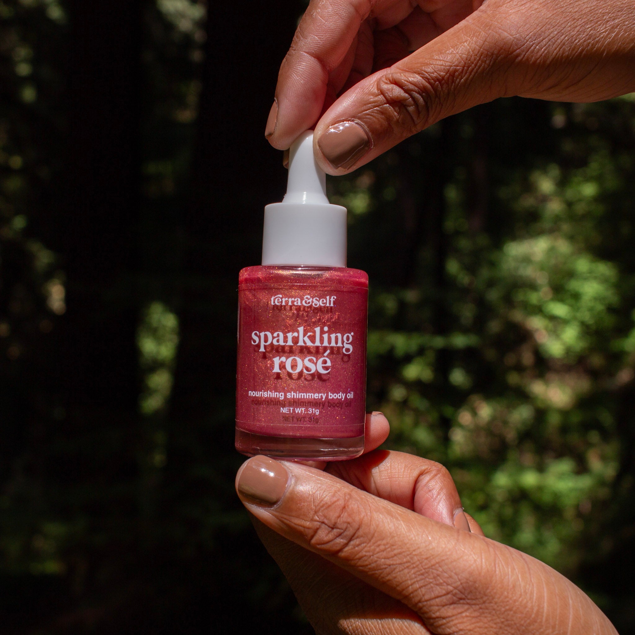 Mini Sparkling Rosé Body Glow Oil with Argan & Green Tea