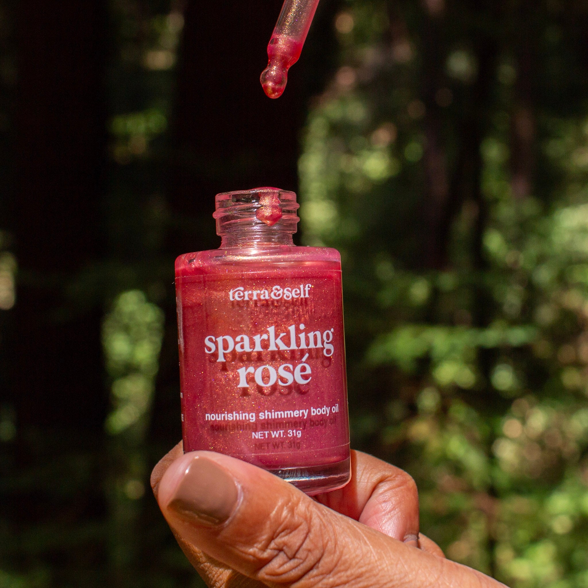 Mini Sparkling Rosé Body Glow Oil with Argan & Green Tea