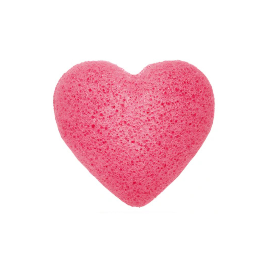 Pink Konjac Sponge against white background