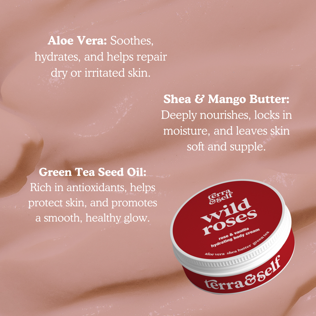 Wild Roses Body Cream with Mango Butter & Aloe Vera