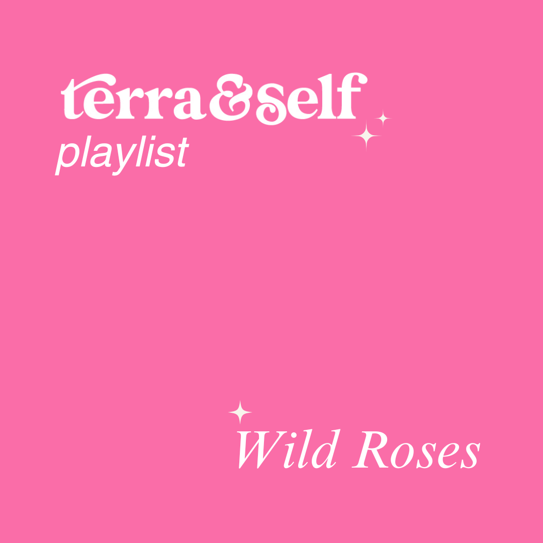Terra & Self playlist cover for the Dirty scent, featuring the brand logo and "playlist" text in white on a pink background with sparkle accents.