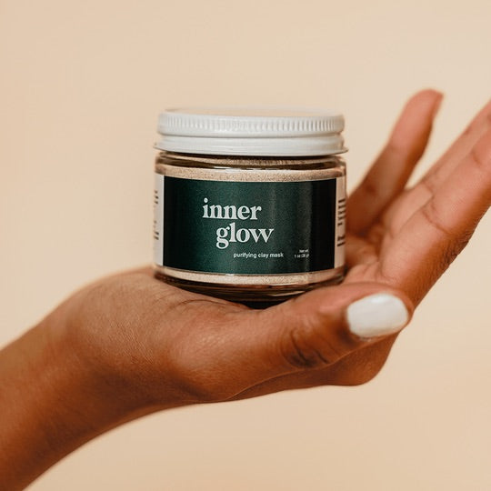 Acne Exfoliating Clay Mask is a purifying clay mask for acne prone skin by black owned skincare brand, Terra and Self.