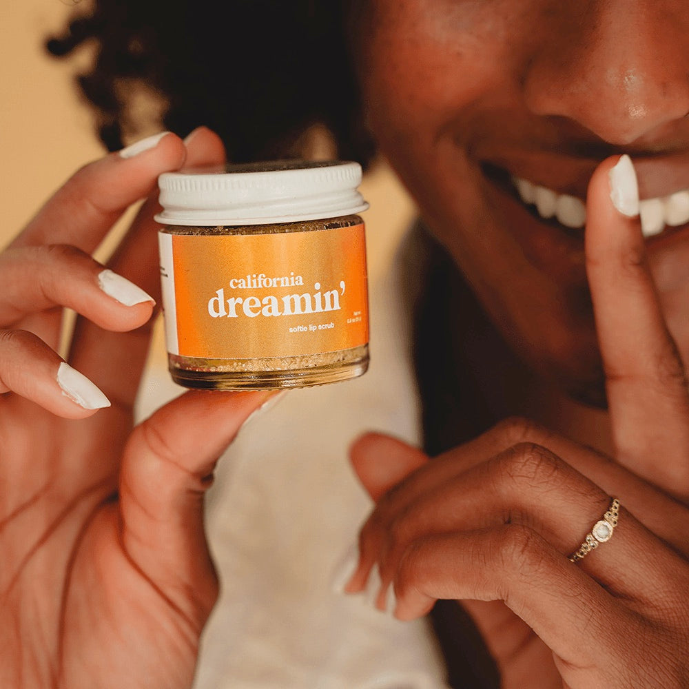 Orange edible lip scrub by Terra and Self is an eco-friendly lip scrub that tastes like candy!